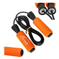 9 Feet Orange Foam Cover Aerobic Exercise Jump Rope Skipping Adjustable For Cross Training Fitness